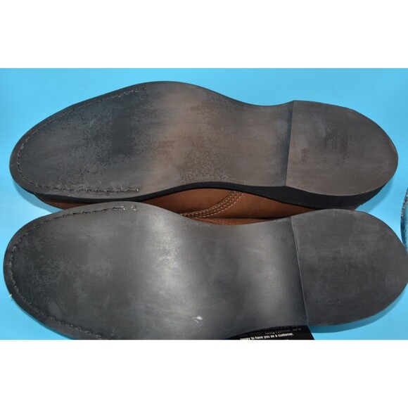 Hytest Sz 7 E Steel Toe Conductive Oxford Work Shoes Brown Leather Slip Grip NEW - Picture 6 of 7